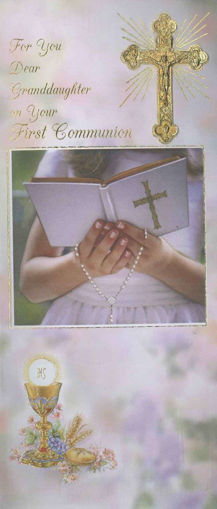 Picture of GRAND-DAUGHTER FIRST COMMUNION BOX CARD